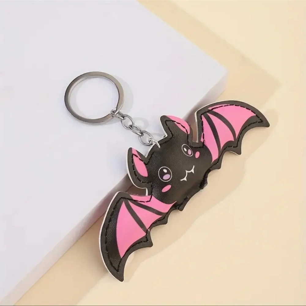Pink and Black Bat Key Holder, NEW